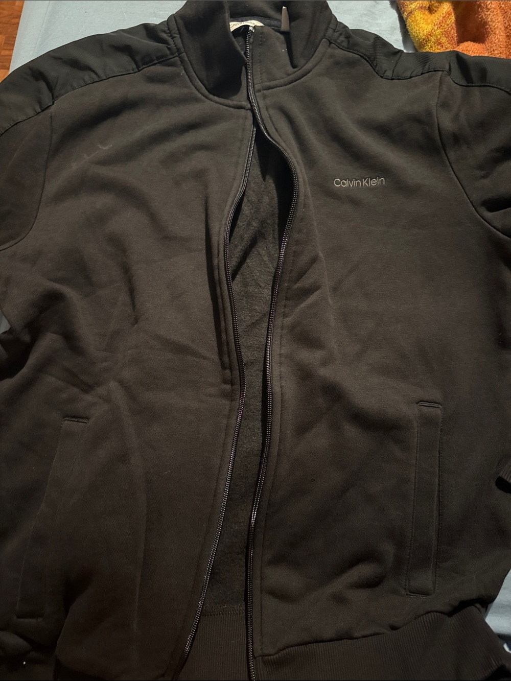 Calvin Klein Black Lightweight Full-Zip Shirt Jacket